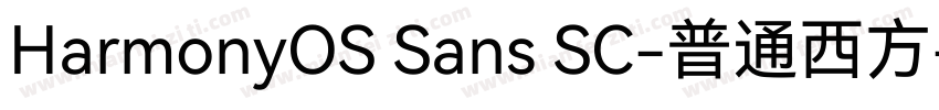 HarmonyOS Sans SC-普通西方字体转换